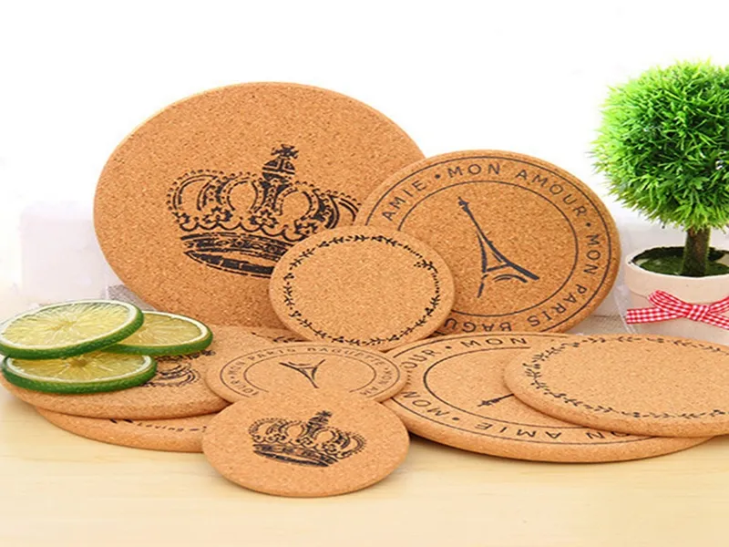 Fast Shipping Round Cork Coasters Tea Drinks Coasters Cup Mats Pads Home  Vintage Cup Coaster Modern Cute Korean Kitchen Accessories From Flyw201264,  $0.36
